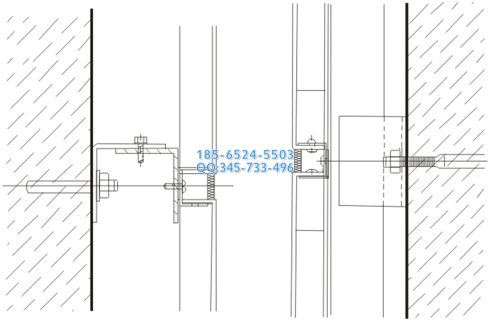 铝单板用化学螺栓固定的安装节点